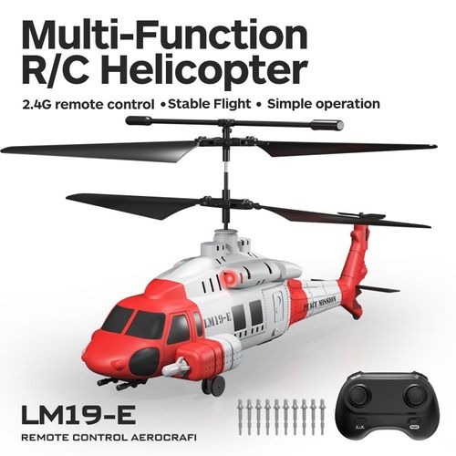 Black Hawk Missile-Firing 3.5CH Helicopter, Altitude Hold, 3-Speed High Low Gear Kids RC Toy