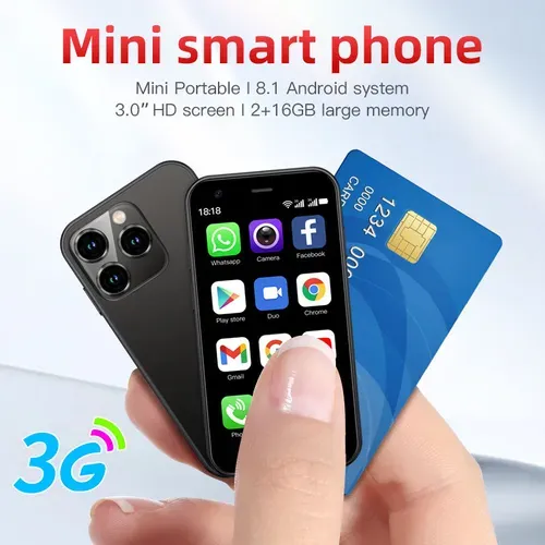 Điện thoại mini SOYES XS15, màn hình 3.0 inch, điện thoại thông minh Android, RAM 8GB, bộ nhớ trong 256GB, hai SIM, có cửa hàng Google Play, điện thoại di động chính hãng gốc