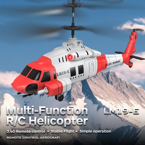 Black Hawk Missile-Firing 3.5CH Helicopter, Altitude Hold, 3-Speed High Low Gear Kids RC Toy