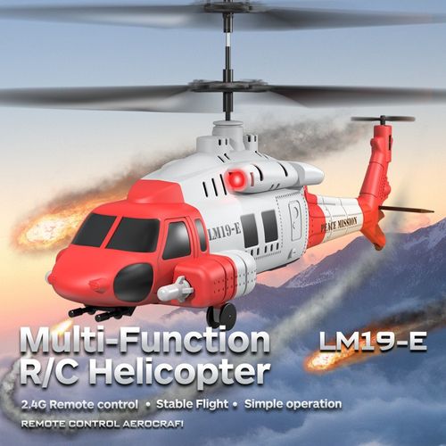 Black Hawk Missile-Firing 3.5CH Helicopter, Altitude Hold, 3-Speed High Low Gear Kids RC Toy