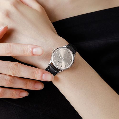 PSQ-I&W512 Swiss brand women's watches mechanical watches temperament versatile leisure waterproof Valentine's Day 520 gift Grey leather belt in this colour