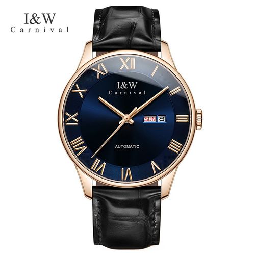 PSQ-I&W513 Luxury Brand High End Men's Mechanical Watch New MIYOTA Automatic Sapphire Waterproof Relogio Masculino with Leather Band