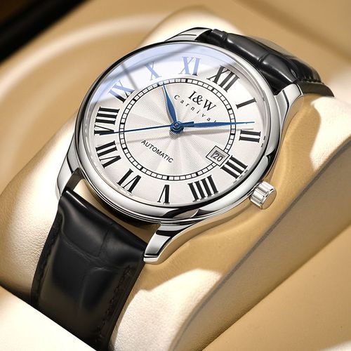 PSQ-I&W665​ Men's Watch Miyota Automatic Movement, Stainless Steel Case, Water Resistance, Solid Stainless Steel Leather Strap, Diver Functions  Daytime Illumination