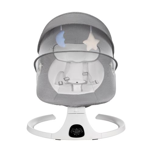 Smart Bluetooth Baby Swing with Remote & Lullabies（U-shaped pillow + ceiling + mosquito net + doll + USB flash drive compatible + remote control + Bluetooth + detachable and washable）