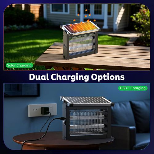 Solar-Powered 4500V Electric Insect Killer