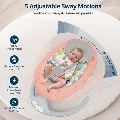 Auto Soothing Baby Swing ​- grey