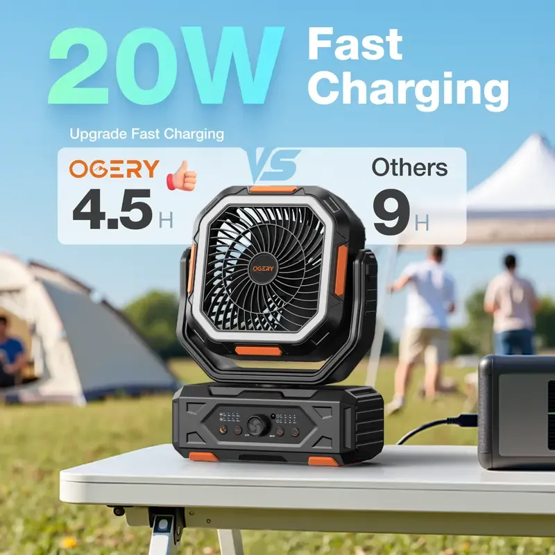 20000mAh Multi - Function Portable Fan