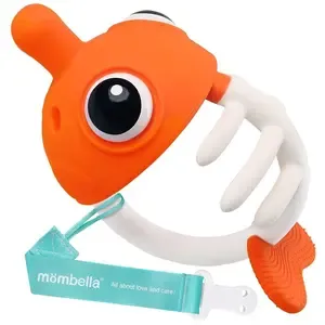 3-in-one Clownfish Soothing & Pop Fidget Baby Sensory Teether Toy Baby Mouth Toy
