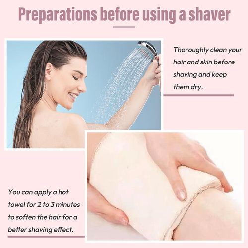 Bikini Trimmer for Women, Electric Shaver and Razor Rechargeable 2-in-1 Body and Facial Epilator,