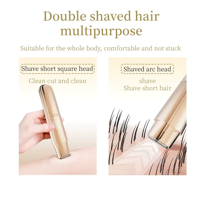 Bikini Trimmer for Women, Electric Shaver and Razor Rechargeable 2-in-1 Body and Facial Epilator,