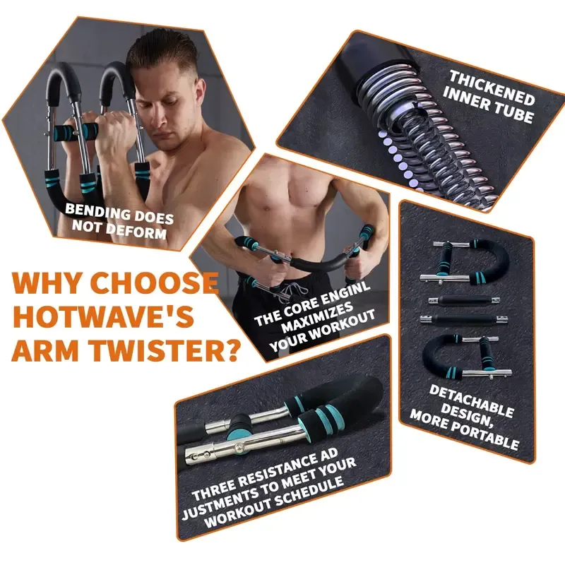 Adjustable High Quality Arm Exerciser Wrist Strength Trainer Home Chest Expander