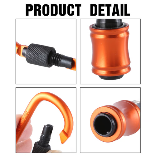 6PCS Orange Quick-Change Bit Holder Keychain