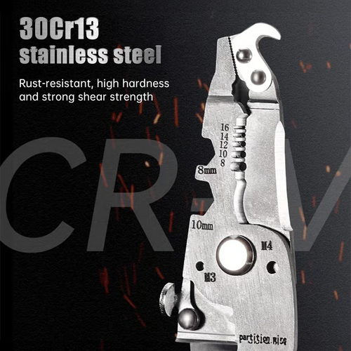 💥2025 New Upgrade💥Multifunctional Folding Wire Stripper-Professional Electrician Tool