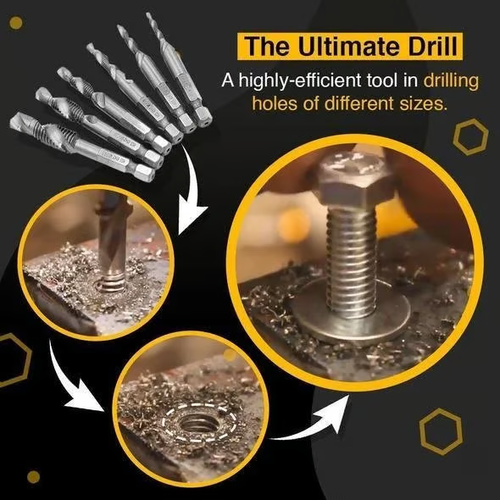 🔥🔥🔥Thread Tap Drill Bits 6Pcs Set