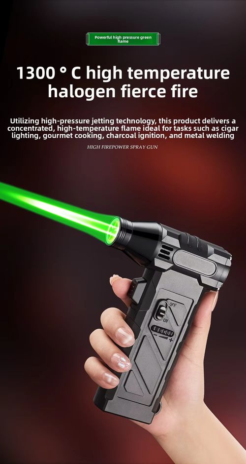 DEBANG Powerful Green Flame Ignition Quickly with Safety Lock Alloy High Quality Windproof Lighter Kitchen Camping Reusable