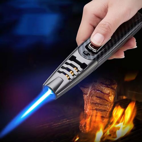 Multifunctional Cigar Specific Spray Gun Lighter Refillable Jet Flame Windproof Lighter Barbecue Bottle Opener
