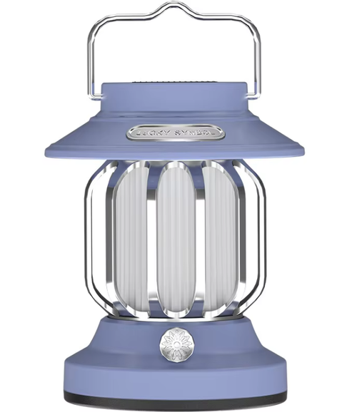 Retro solar LED tent lamp, creative ABS body, multi-functional outdoor garden camping lamp