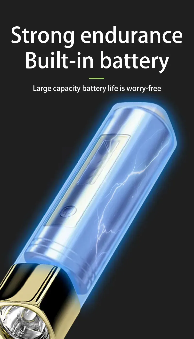 Mini Portable Strong Light Flashlight Rechargeable High Lumens Small Home Light Side Light Power Bank Outdoor Led Flashlight