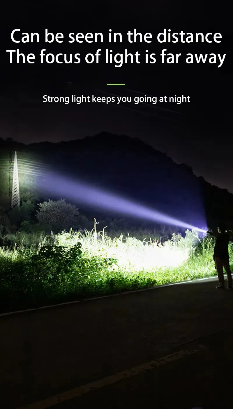 Mini Portable Strong Light Flashlight Rechargeable High Lumens Small Home Light Side Light Power Bank Outdoor Led Flashlight