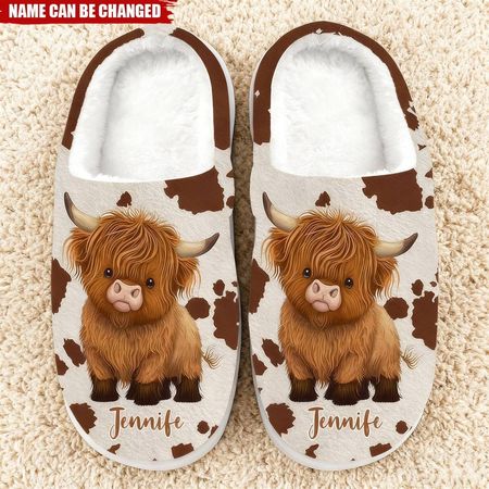 Love Highland Cows - Personalized Slippers