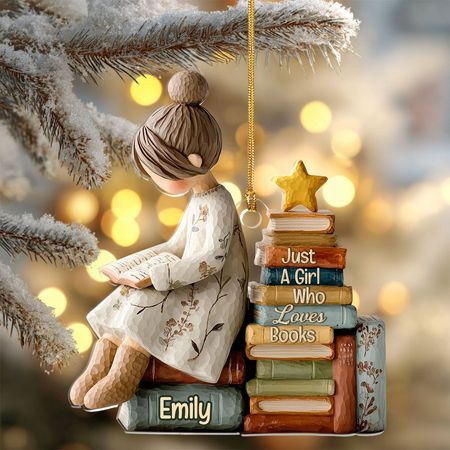 Just A Girl Who Loves Books - Personalized 1-Layer Acrylic Ornament