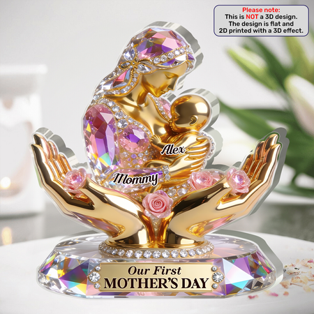 Our First Mother Day - Personalized Custom Shaped Acrylic Plaque