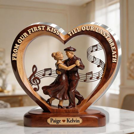 Personalized From Our First Kiss Dancing Couple Acrylic Plaque