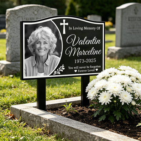 Personalized Memorial Grave Stake Plaque | In Loving Memory Tribute Marker