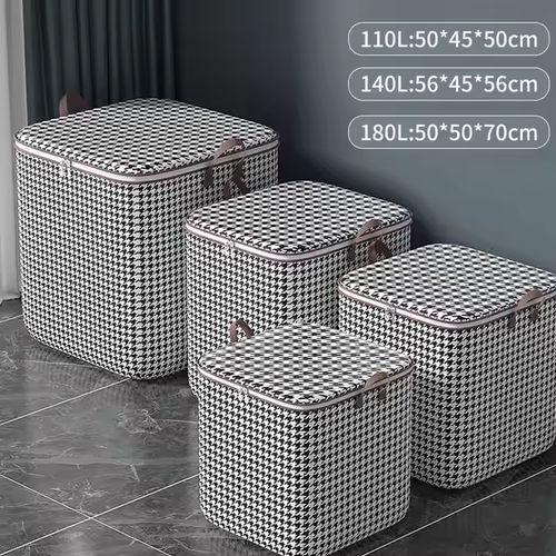 💐buy 1 get 2 free（3pcs）💐110L 140L 180L Large Pant Organize Bag Durable Handles Thick Fabric Storage Bag Bedroom Quilt Clothes Box for Blanket