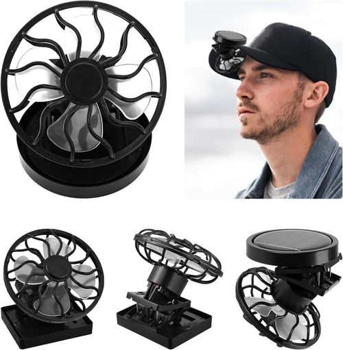 Outdoor Clip On Hat Cap Mini Portable Solar Fan