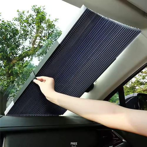 Car Front or Rear Window Sunshades Retractable Windshield Curtains for Sun Visor Car Sun Shades Summer UV Blocking