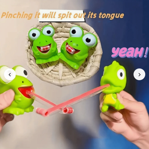 New designs squeeze animal popping tongue toys funny tongue sticking out stress frog squeeze toy animal squeeze toy with tongue