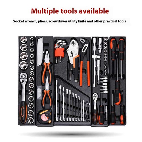 High quality 85pcs metal hand tool box ratchet wrench set for home car repair