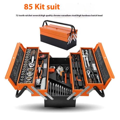 High quality 85pcs metal hand tool box ratchet wrench set for home car repair