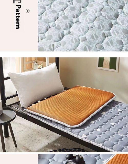 Double-sided rattan mattress cushion student dormitory single person dedicated 90x200cm winter and summer dual-use floor mat