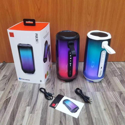GRB Portable Wireless Pulse 5 LED Flash RGB Speaker Waterproof Mobile Phone Sound System for Outdoor Parties Computer USB