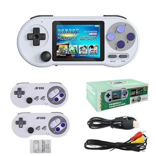 SF2000 IPS 3 Inch Portable Handheld Game Console Built-in 6000 Games Retro Video Game Consoles Support AV Output