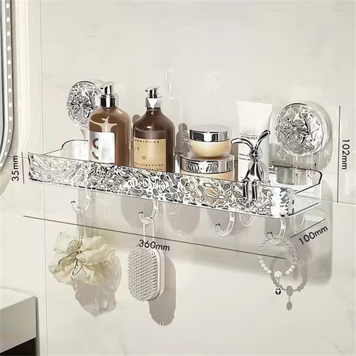 Light luxury style punch-free storage rack