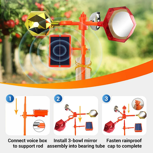 Bird Scare Reflector & Wind Spinner with Sound