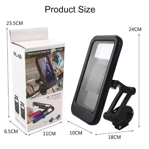 360 Degree Bicycle Phone Holder Waterproof Bracket