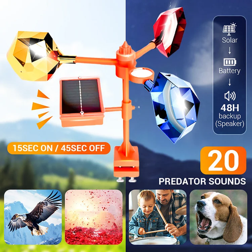 Bird Scare Reflector & Wind Spinner with Sound