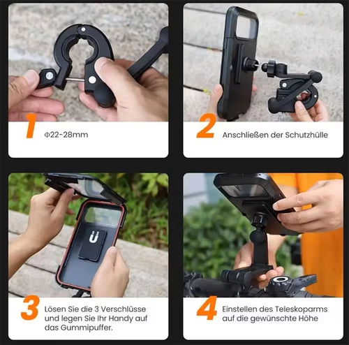 360 Degree Bicycle Phone Holder Waterproof Bracket