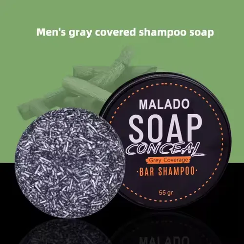 🎁Buy 1 get 1 free🎁 Shampoo soap turns white hair into black hair Men's shampoo soap gently moisturizes black hair and makes hair smooth