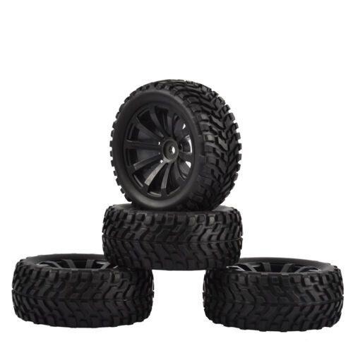 4x Model Toy Tires Wheels On Road Car