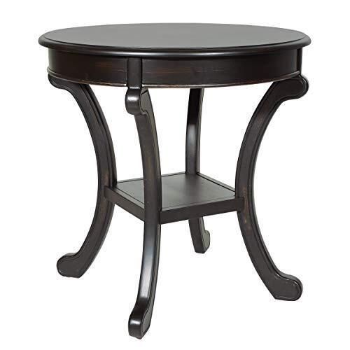 OSP Home Furnishings Vermont Accent Table, Antique Black