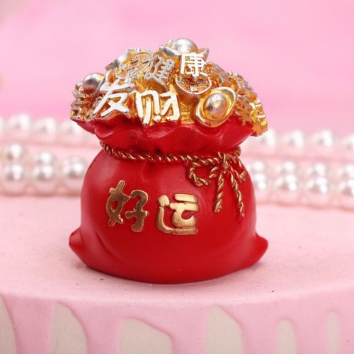 Car Resin Money Bag Chinese Style Luck Bag Decoration Car Furnishing Supply