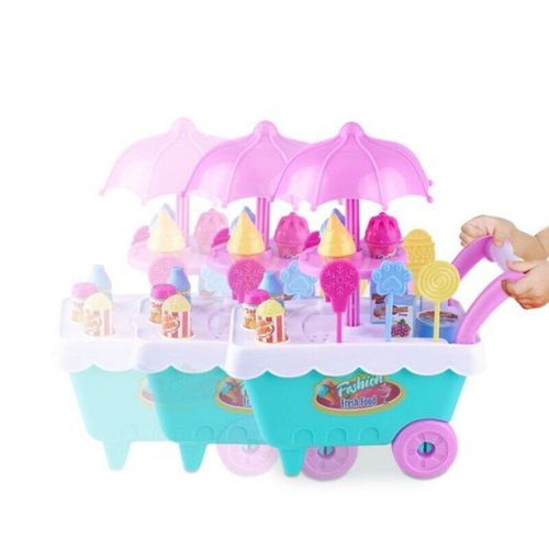 Tools BBQ Ice Cream Cart Shop Toy Pretend Play Set Kids Role Play Fun Toy Set US