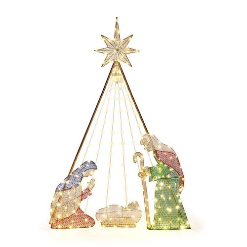 73in Lighted Christmas Decoration Jesus Baby Nativity LED for Outdoor Yard Lawn