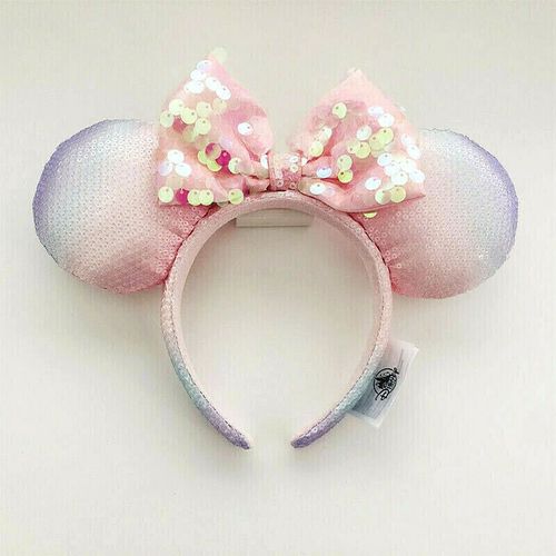 Disney Parks Little Mermaid Ariel PINK Iridescent Minnie Ears Headband