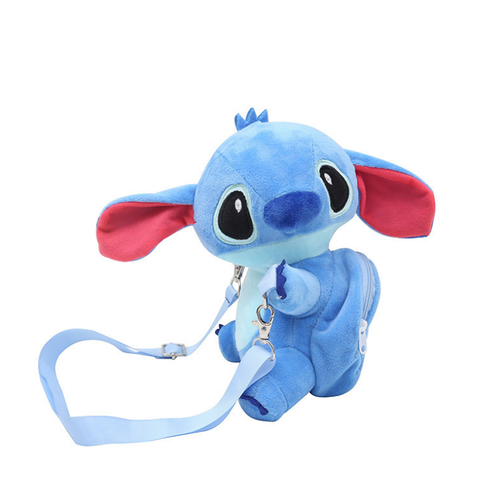 Women Cute Lilo & Stitch Crossbody Cartoon Plush Toy Messenger Shoulder Bag